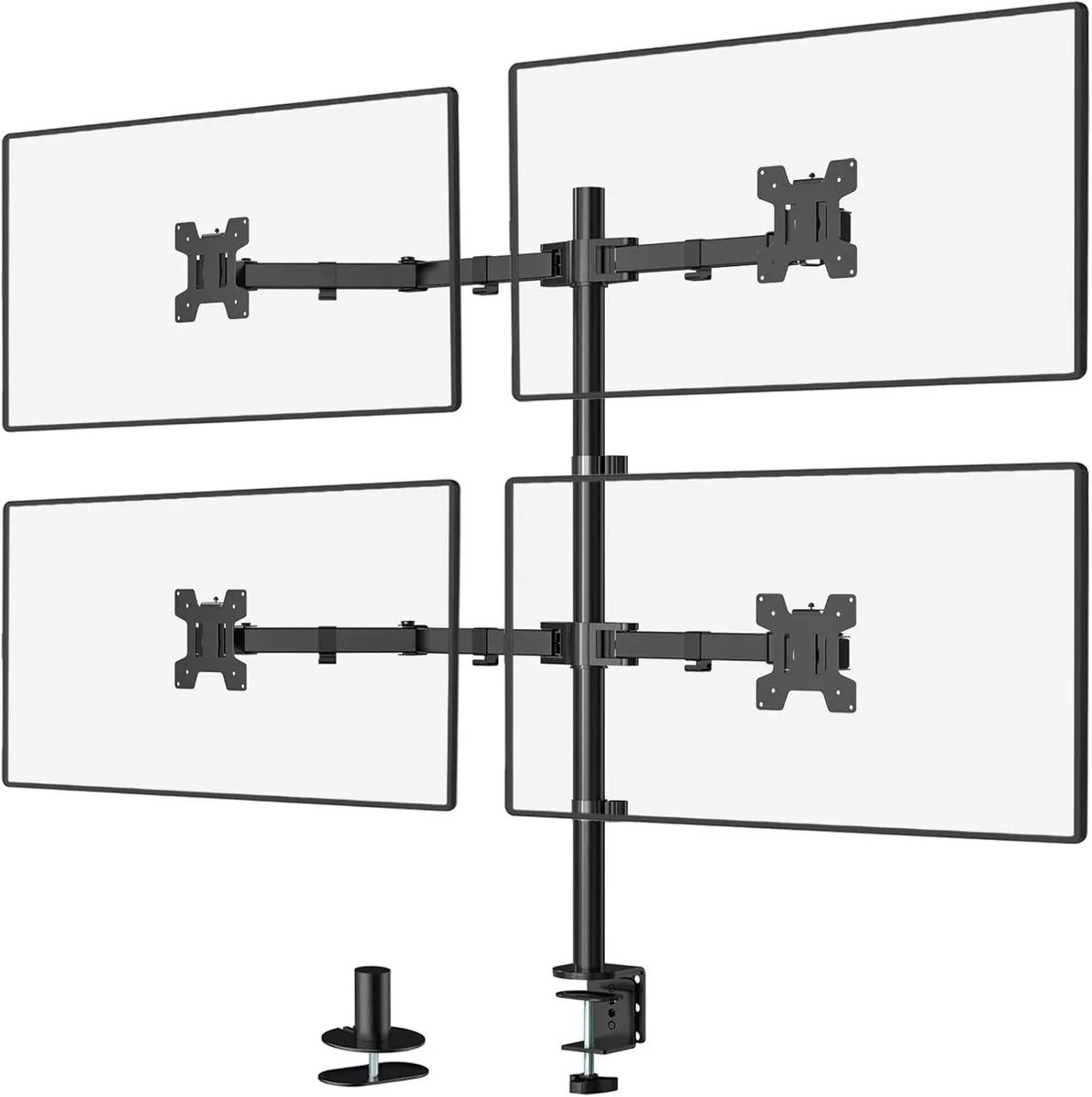 PISKEKAT PISKEKAT 4-Monitor Mount 27in 22lbs 31.5in Pole Black — product photo