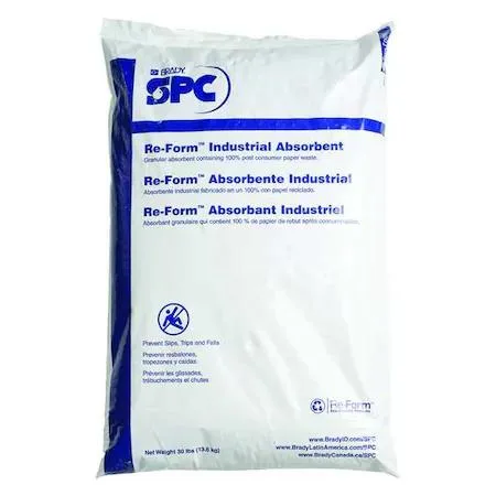 Grey granular paper sorbent in 30 lb bag