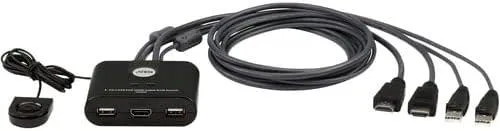 ATEN ATEN CS22HF 2-Port USB FHD HDMI Cable KVM Switch 1920 x 1200 — product photo