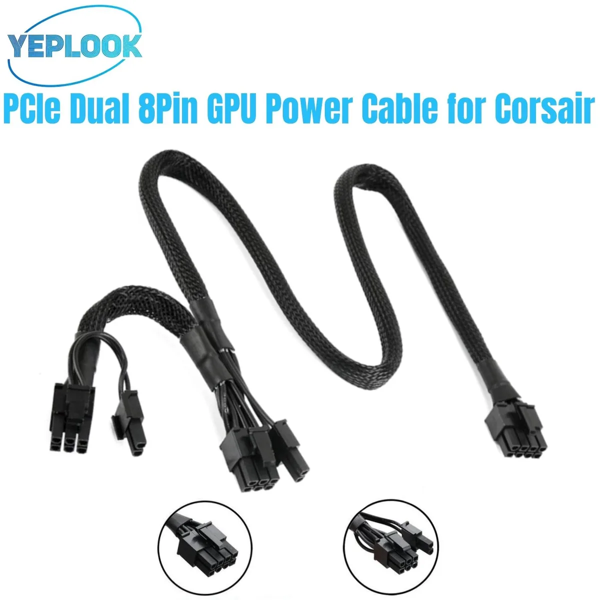 YEPLOOK YEPLOOK GPU Power Cable PCIe Dual 8Pin 6+2 Corsair CS-M Type 3 60+20CM — product photo