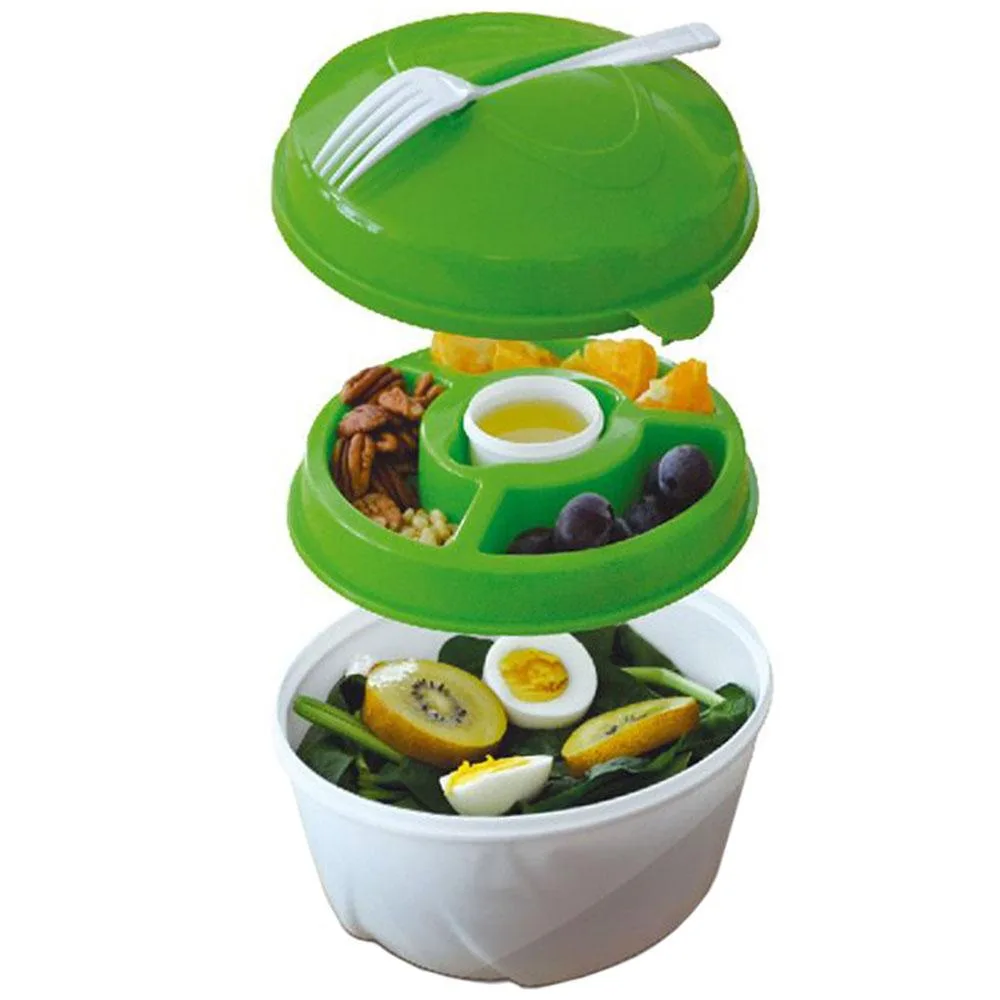 As Seen On TV As Seen On TV Eternal Salad Bowl &amp; Lunch Box Set 6 Piece 1.5L Green PG93921 — product photo