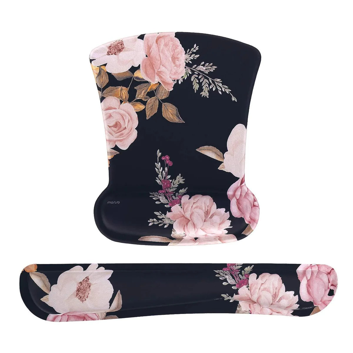  MOSISO MO-MSKB-Wrist-Rest-Peony Wrist Rest Set Black — product photo