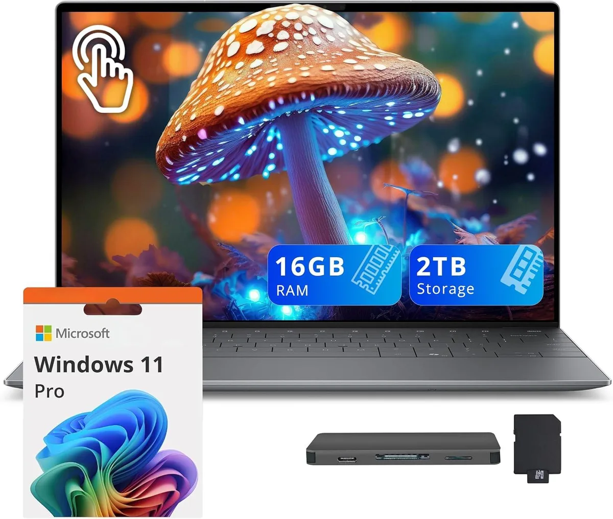 DELL DELL XPS 13.4" 3K OLED Touch Snapdragon X Elite X1E-80 16GB 1TB Graphite — product photo