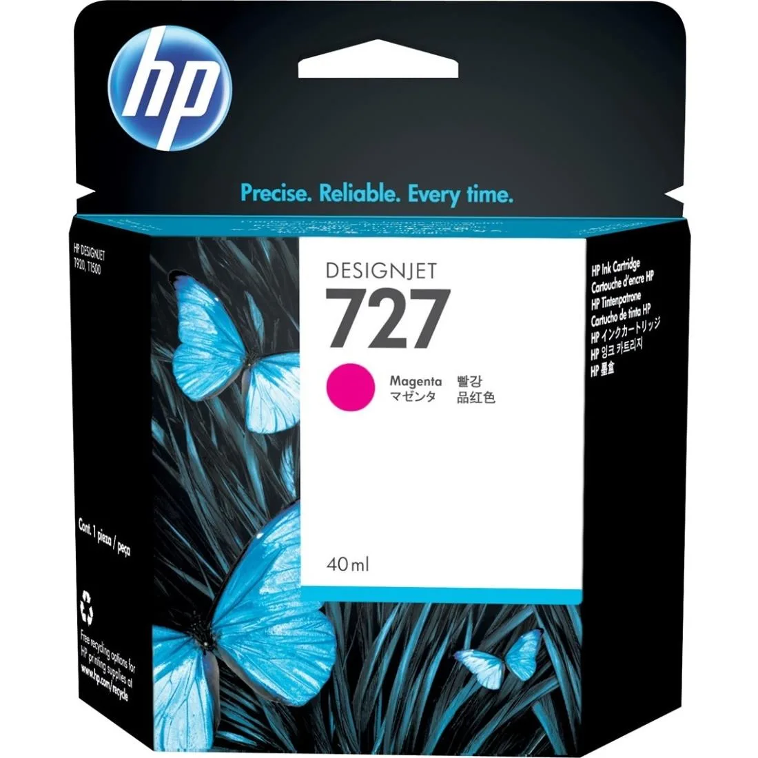 HP HP F9J77A 727 Magenta 300 ml DesignJet Ink Cartridge — product photo