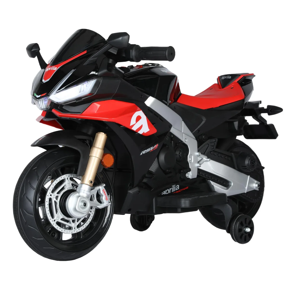 TCARAIWEN TCARAIWEN 12V Kids Ride-On Motorcycle Black with Training Wheels — product photo
