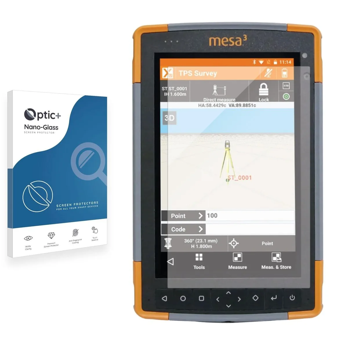 BoYata BoYata Optic+ Nano Glass Screen Protector for Juniper Systems Mesa 3 Rugged Tablet Clear — product photo