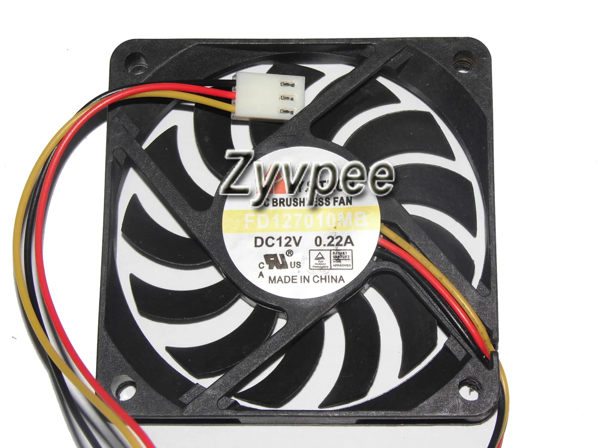 Zyvpee Zyvpee FD127010MB 70*10MM 3 Pin 12V .22A case fan — product photo