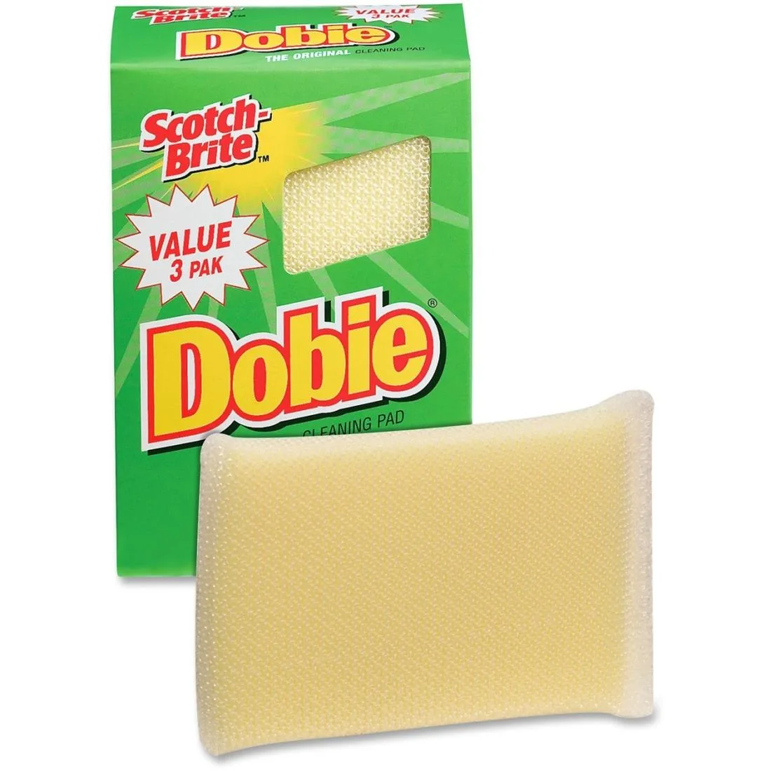 3M 3M 7232FCT Dobie All-purpose Cleaning Pads Yellow 24 Carton — product photo