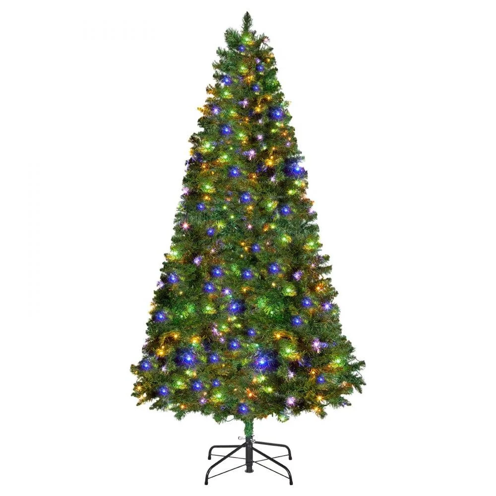 VEVOR VEVOR 7.2ft Prelit Christmas Tree 470 LED 11 Modes 1346 Tips Holiday Decor — product photo