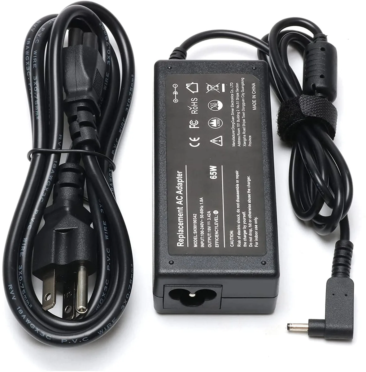 myVolts myVolts 65W AC Adapter 19V 3.42A 3.0mm×1.1mm for Acer Chromebook — product photo
