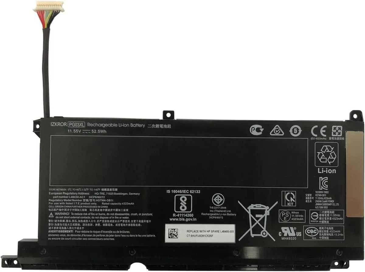 NShi NShi PG03XL 52.5Wh 11.55V 3-Cell laptop battery — product photo