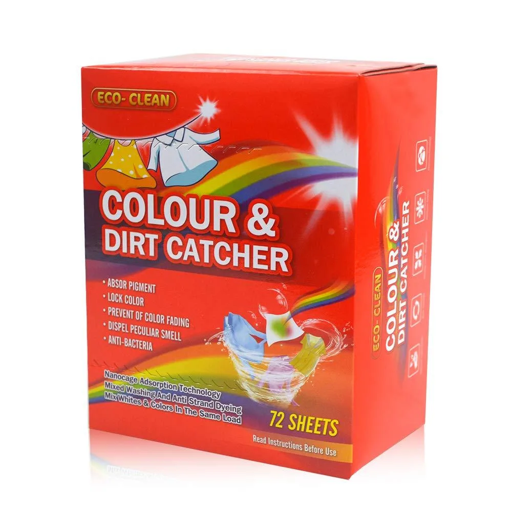 Box of 72 white rectangular dye-trapping sheets