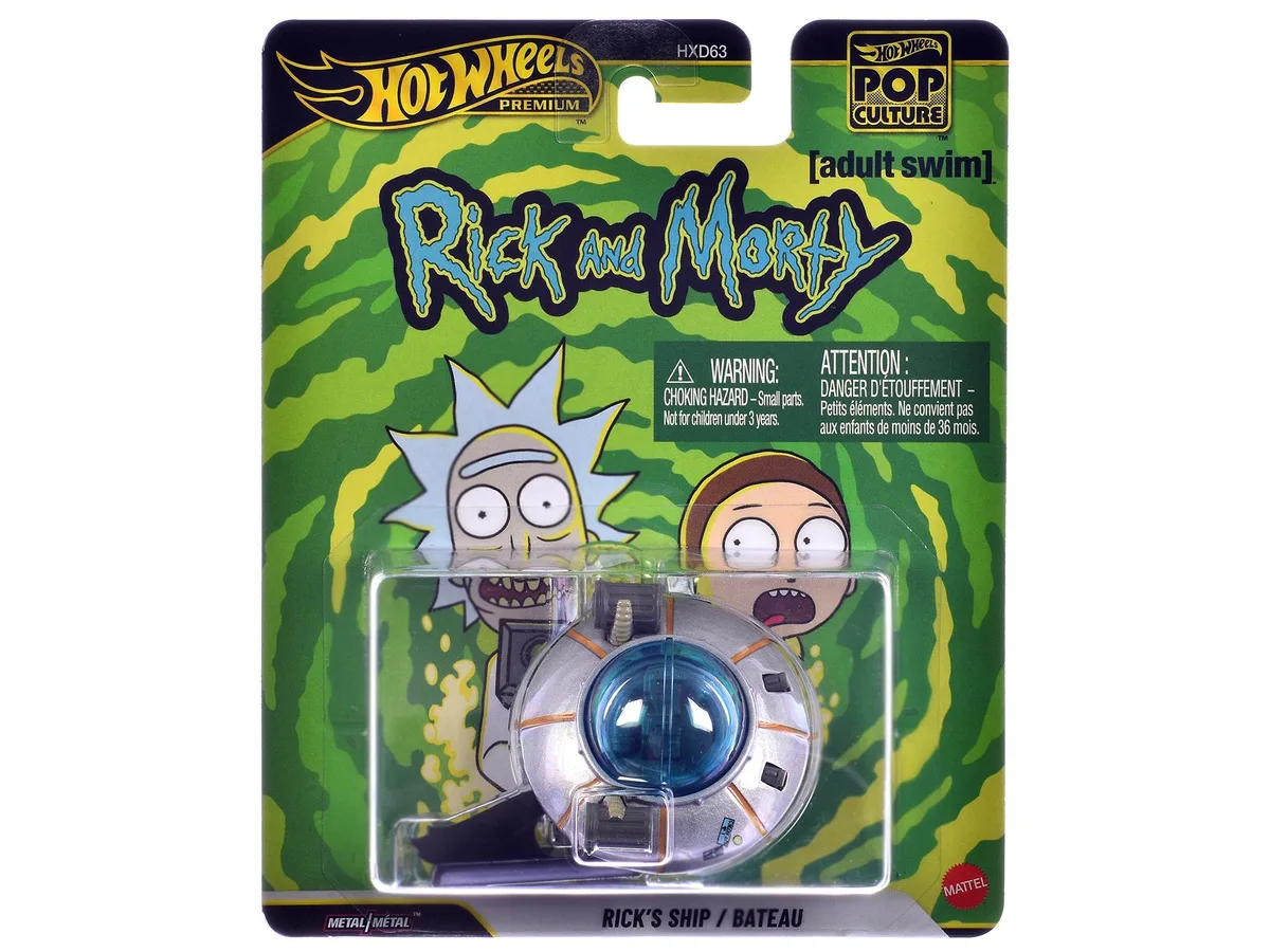 Hot Wheels Hot Wheels Rick's Ship Silver Rick and Morty 2013 Diecast Spaceship Hobby Collectible — product photo