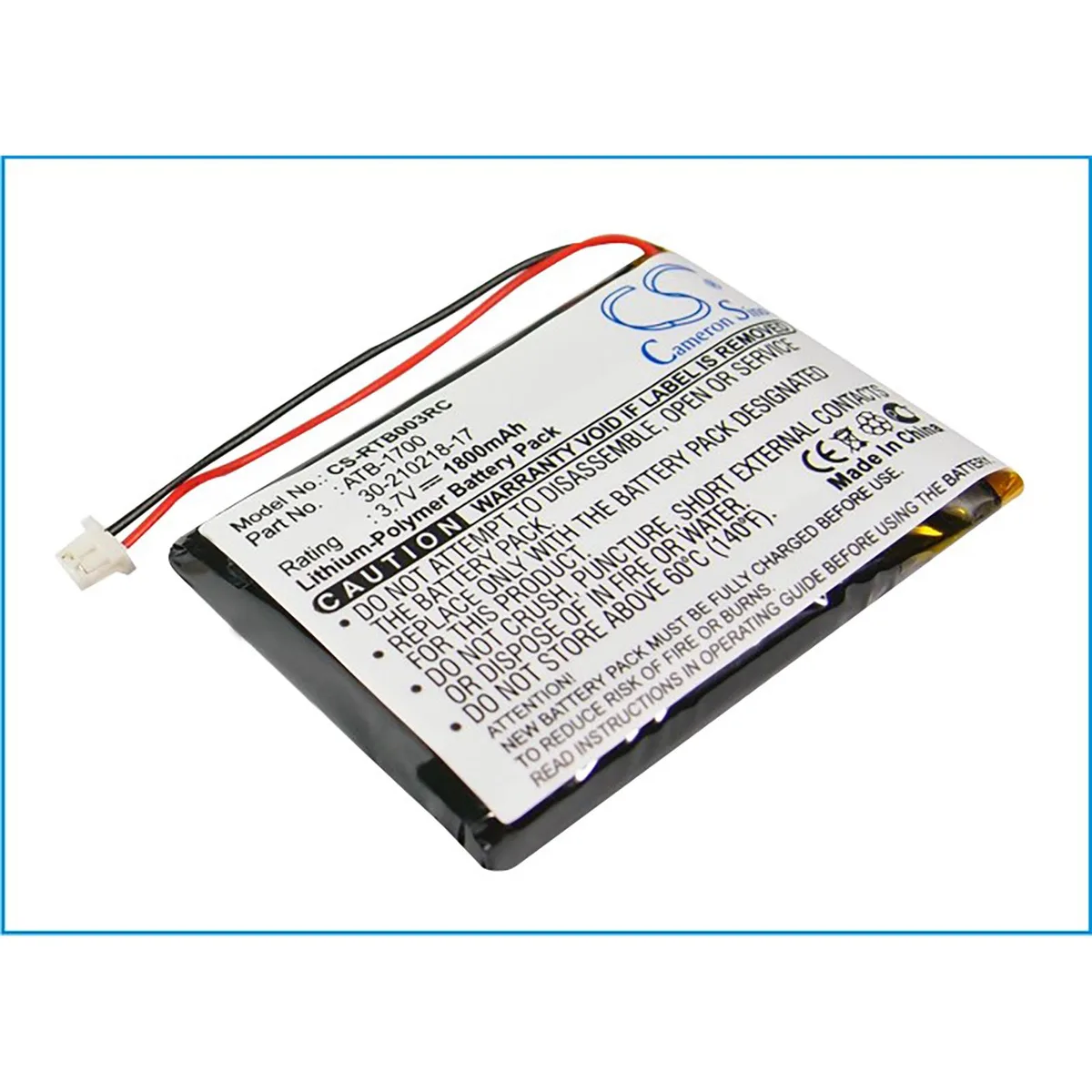 Cameron &amp; Co Cameron &amp; Co DS-CS-RTB003RC Li-ion Battery 3.7V 1800mAh — product photo