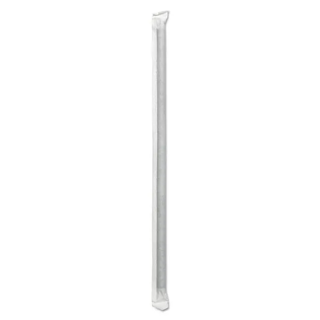 Boardwalk Boardwalk Wrapped Jumbo Straws Black 7.75" 12500/Carton — product photo