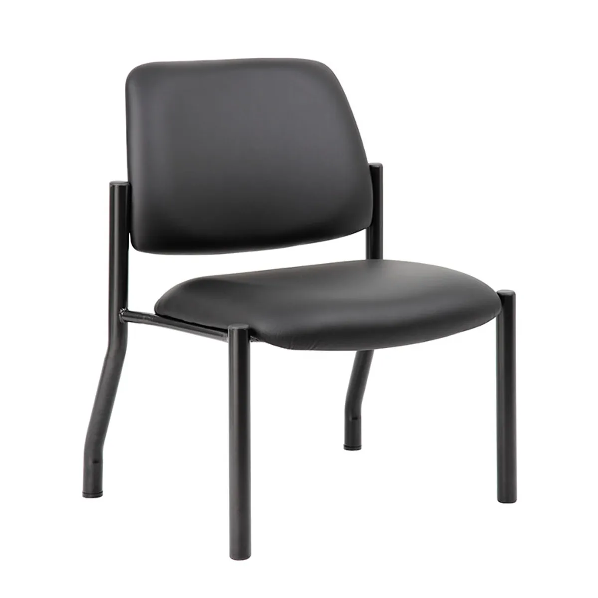 BOSS Office Products BOSS Office Products B9595AM-BK-400 Mid Back Armless Guest Chair 400 lb office furniture — product photo