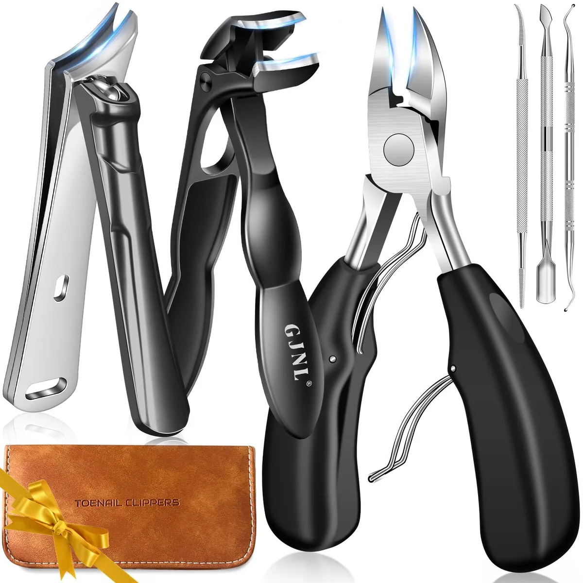 Generic 22-7 6-piece toenail clipper set, stainless steel, blue — product photo