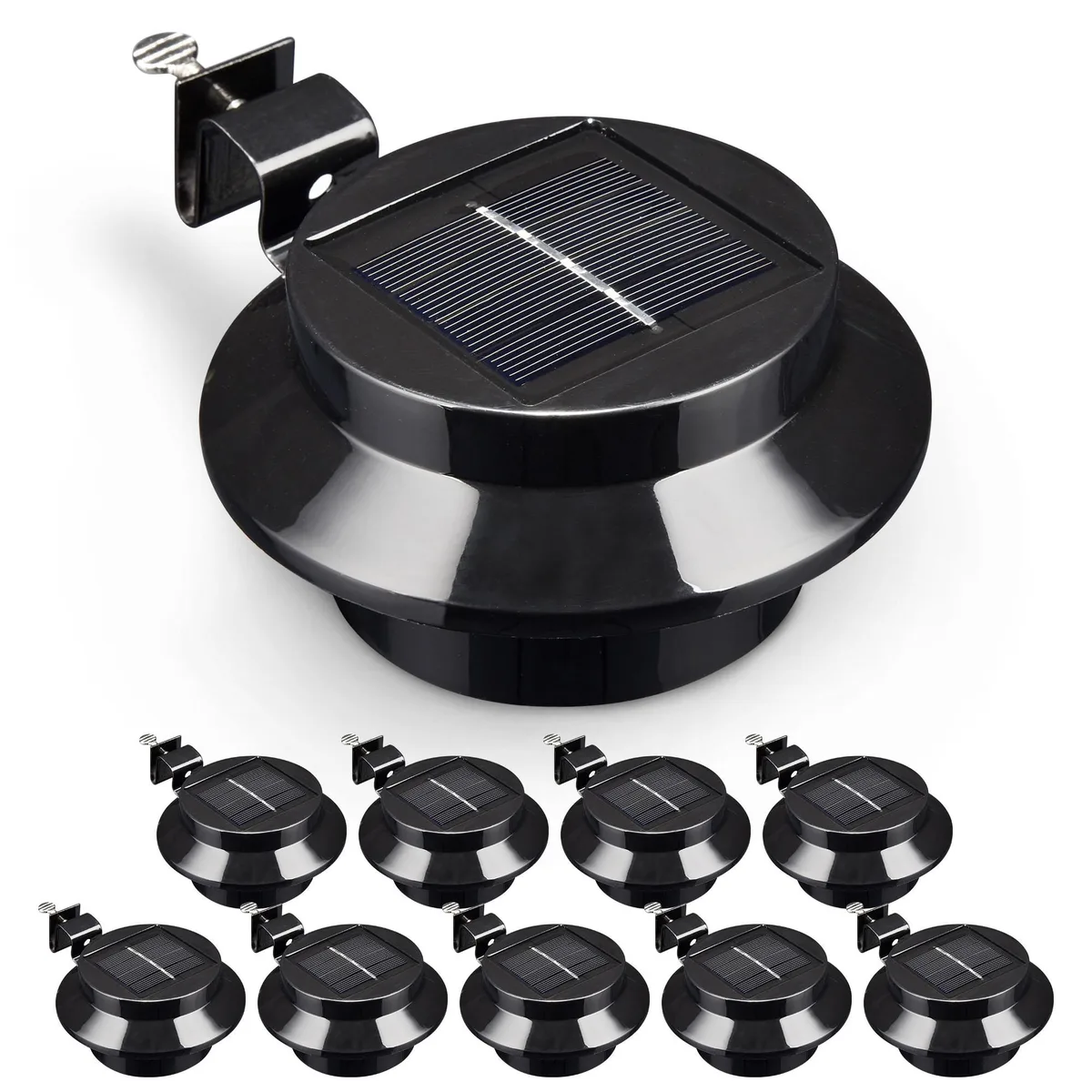 Yescom USA, Inc. Yescom USA, Inc. 10-Pack 3-LED Solar Gutter Light Fixtures — product photo