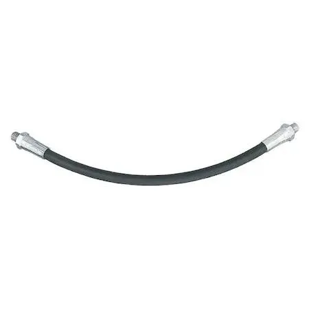 Transparent polyurethane hose extension 18 in with steel fittings