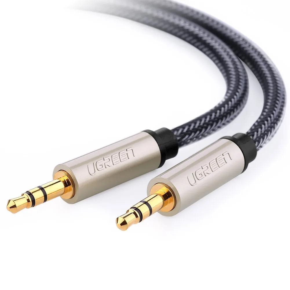 TeKit TeKit 3.5mm Male-to-Male Aux Cable 40779 3.3 ft Silver — product photo