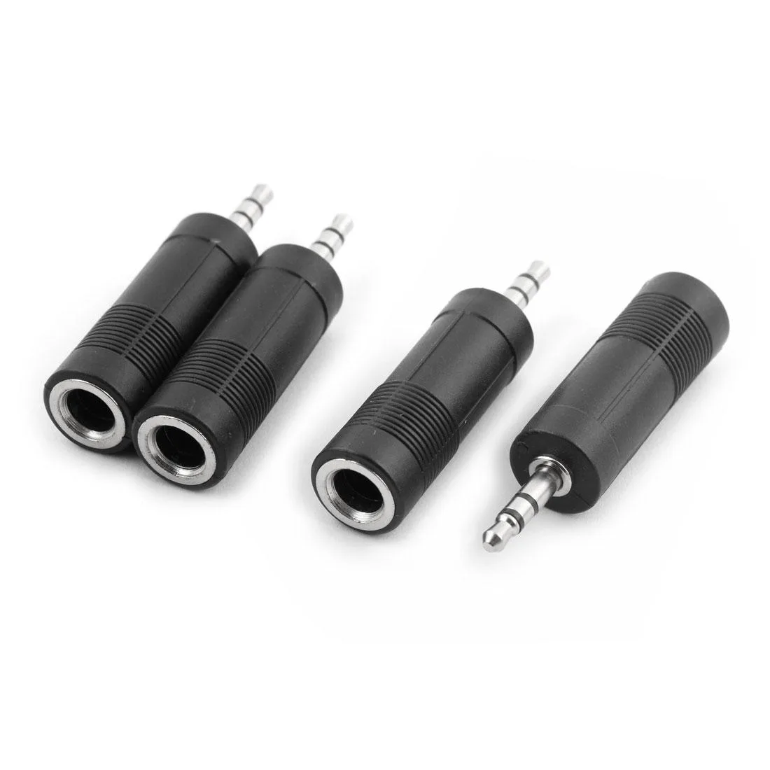 Unique-Bargains Unique-Bargains 6.35mm Female to 3.5mm Male Adapter Black 4pcs — product photo