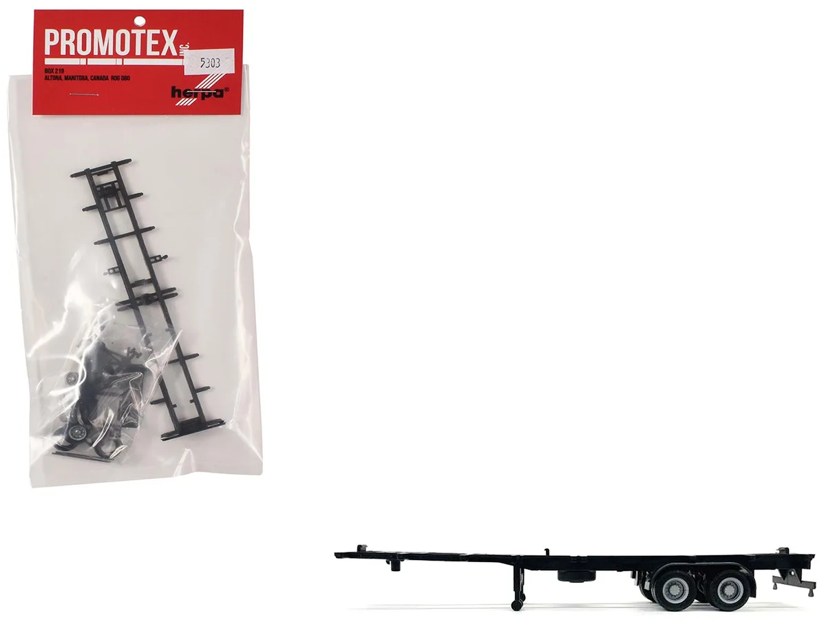 Promotex Promotex Container Chassis 2-Axle 40ft Trailer 1/87 HO Plastic Model — product photo