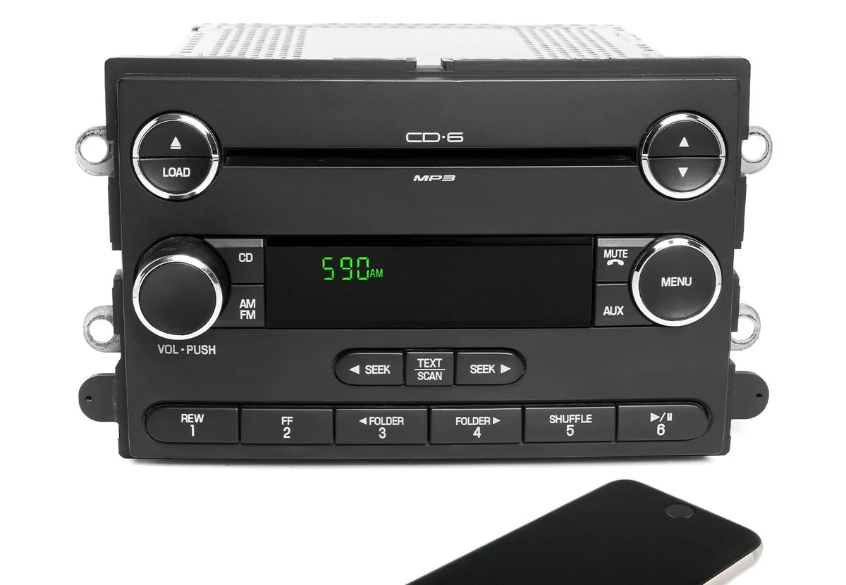 Ford Ford Taurus X AM FM Mp3 6 CD Radio Bluetooth 8F9T-18C815-CA 2008-09 — product photo