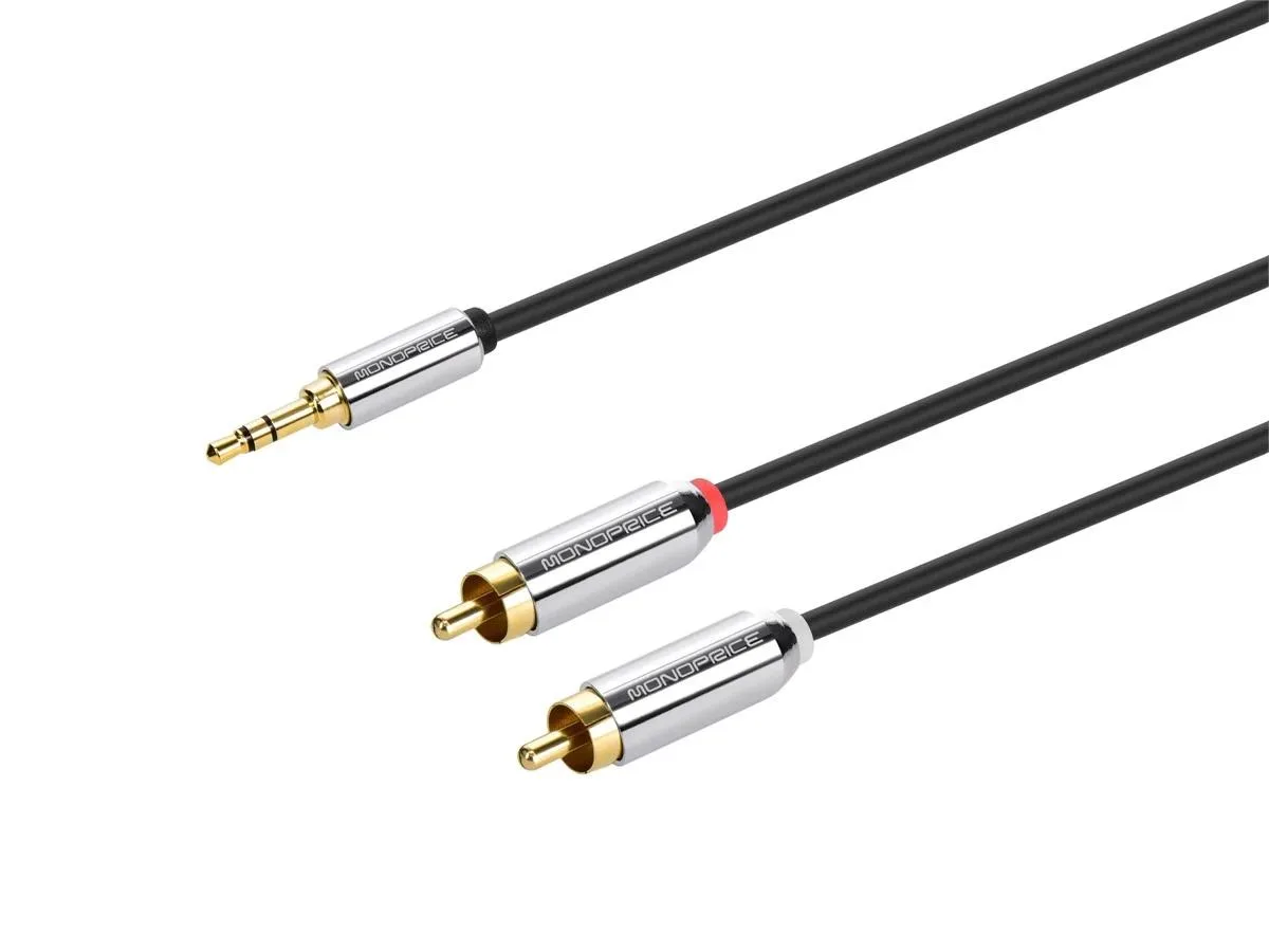 Monoprice Inc. Monoprice 3ft 3.5mm Male to RCA Male Cable Black — product photo