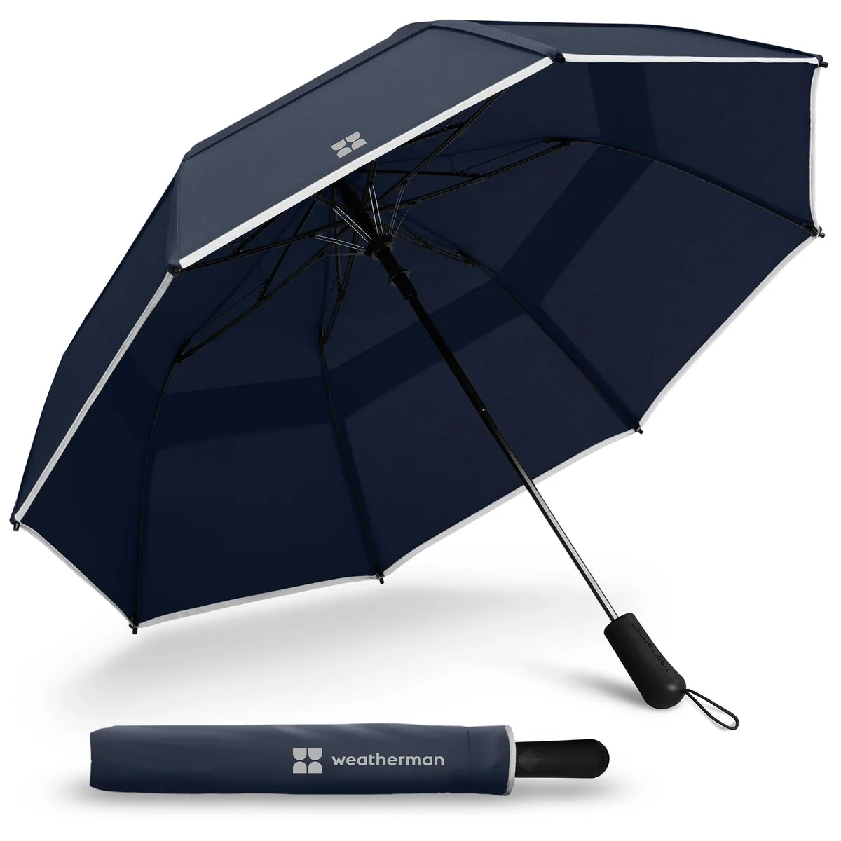  Weatherman Trek Umbrella Neon Orange Clear 55 mph 40 in 1.36 lb — product photo