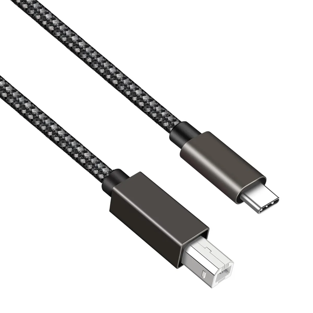 nylon braided USB C to USB B cable 6 ft