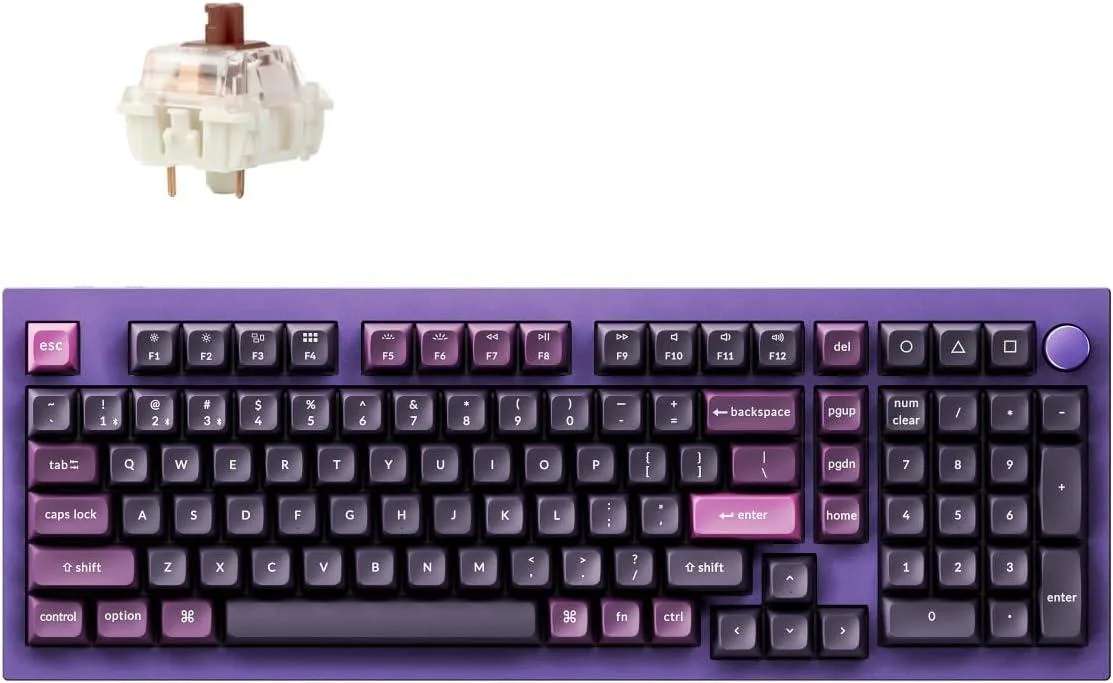 TUKO TUKO Gaming Keyboard 96% Layout CHERRY MX2A Silent Red Purple — product photo