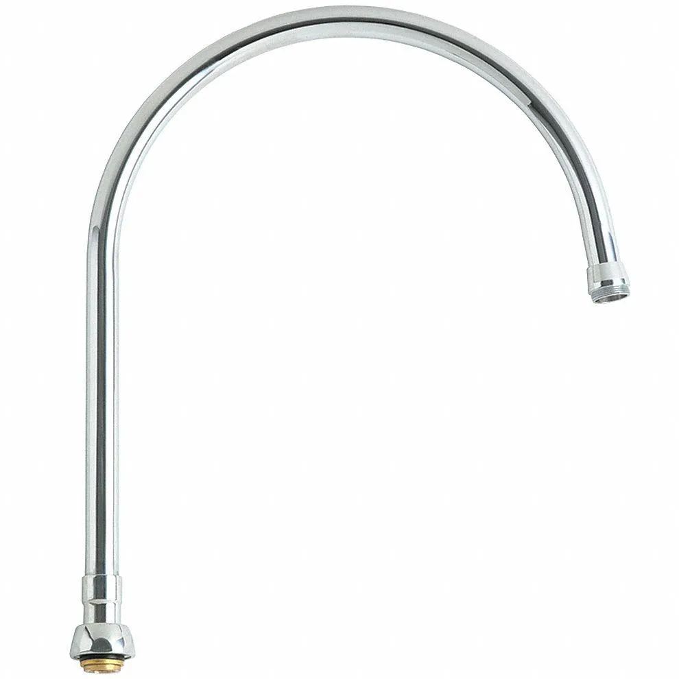 CHICAGO FAUCET COMPANY CHICAGO FAUCET COMPANY GN10ASWGJKABCP Gooseneck Spout, Polished Chrome, Bath Hardware — product photo