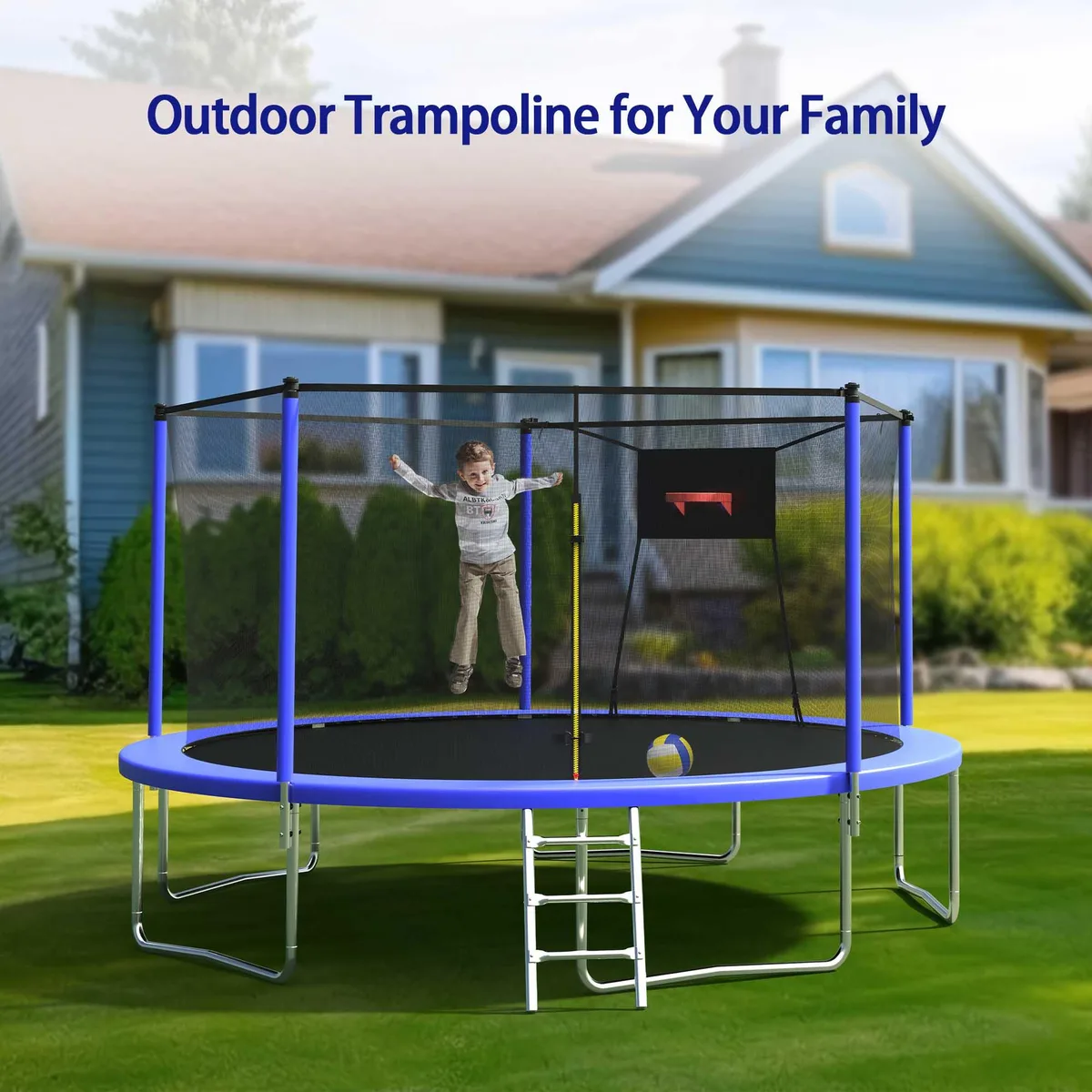 MERSCO MERSCO 14 ft Trampoline Blue Stainless Steel 1323 LBS — product photo