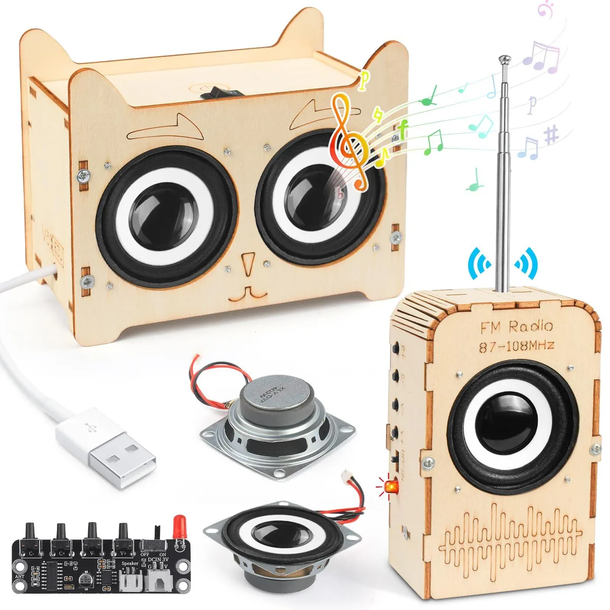  Poraxy STEM Kit PODIY007 Bluetooth Speaker Radio — product photo