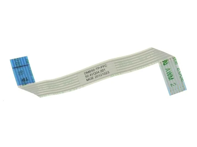 Flat orange ribbon cable with connectors at both ends