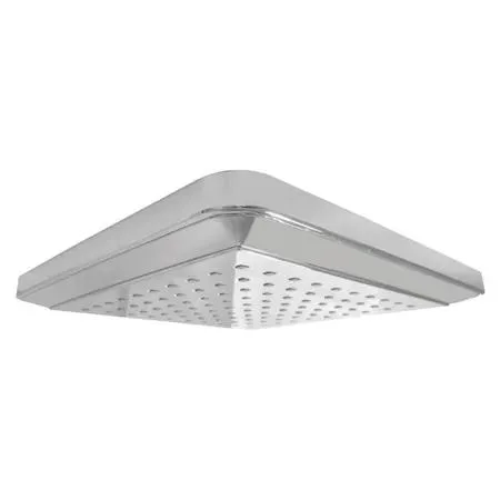 Polished chrome square rain shower head 9.6 inches with 100 water channels