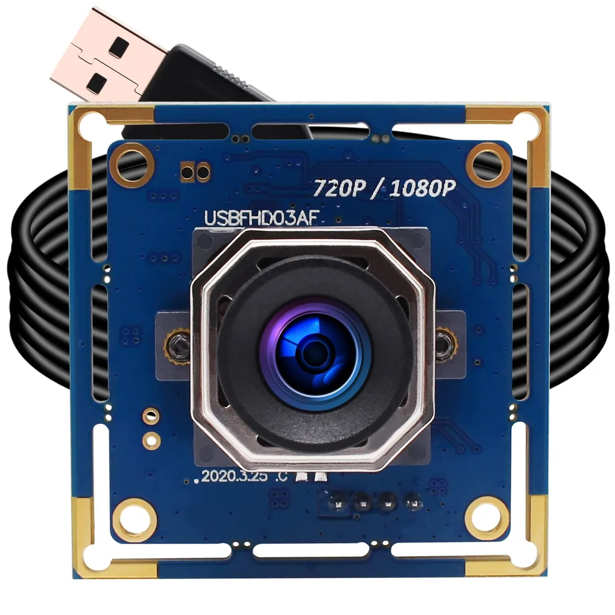 Adafruit Adafruit 2 in 1 accessory USB camera 2MP autofocus 1080p 100fps 85° HFOV — product photo