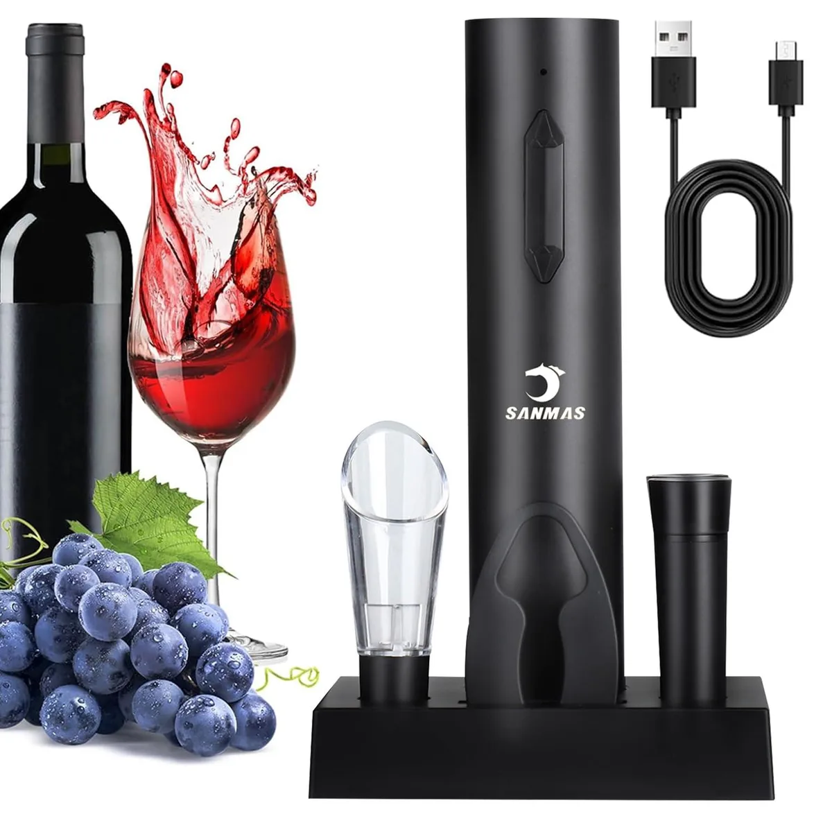  SANMAS WG39 Electric Wine Opener Set 6-in-1 — product photo