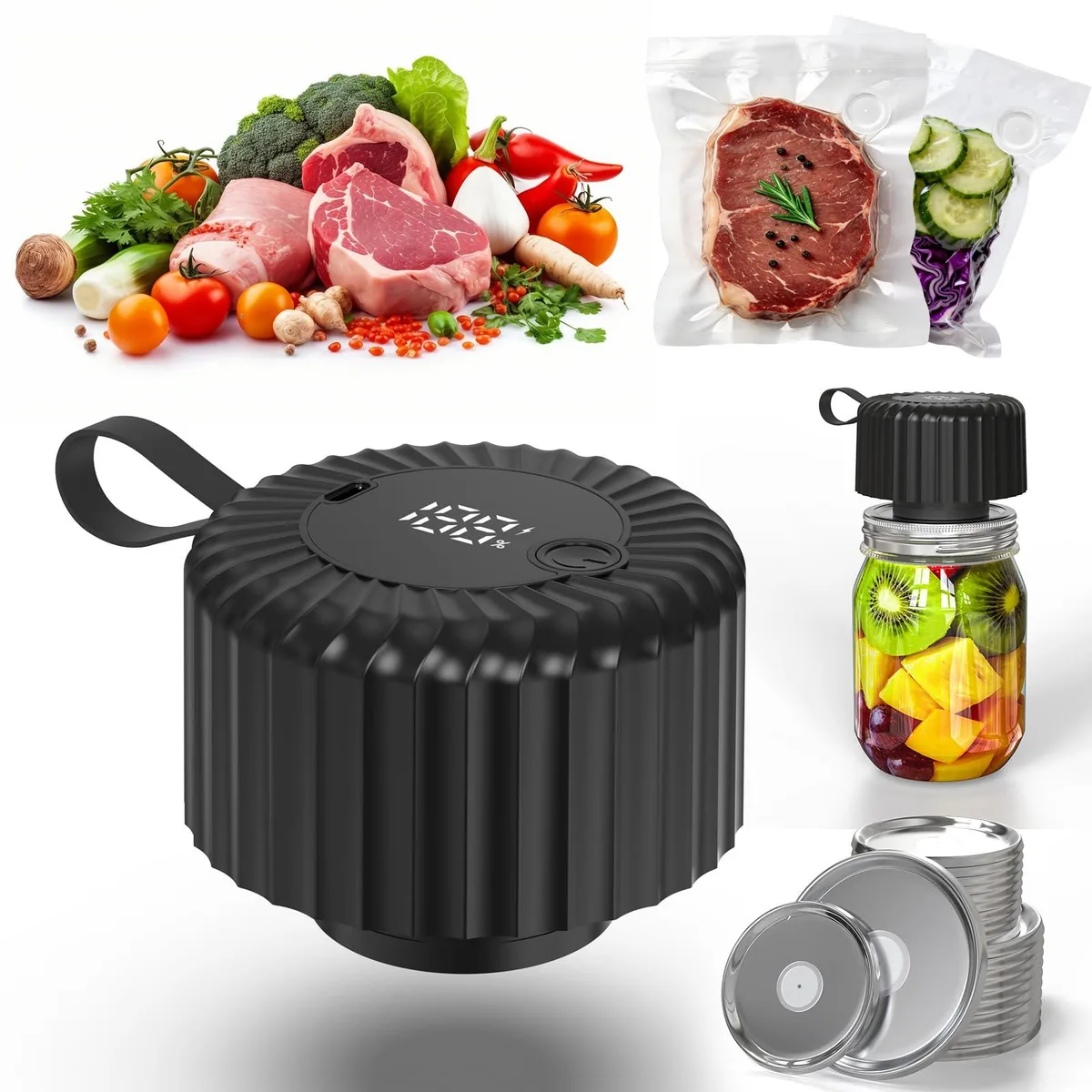  FoodSaver HYW-ZK-12 vacuum sealer 1800mAh 80kPa — product photo