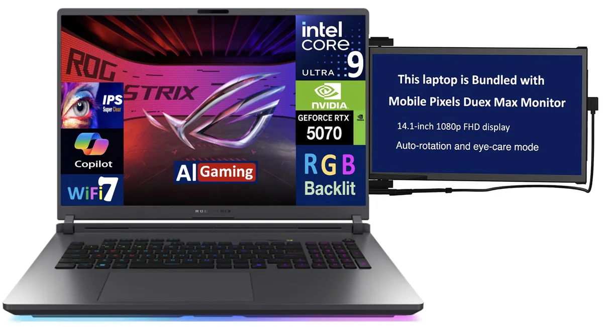 ASUS ASUS ROG Strix G815LP-IS96 18" 240Hz gaming laptop with Duex Max DS Monitor — product photo