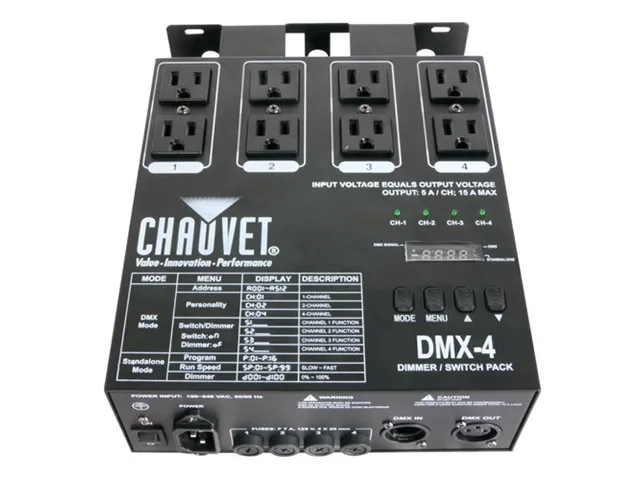 CHAUVET CHAUVET DMX-4 4-Channel DMX Dimmer/Relay Pack — product photo