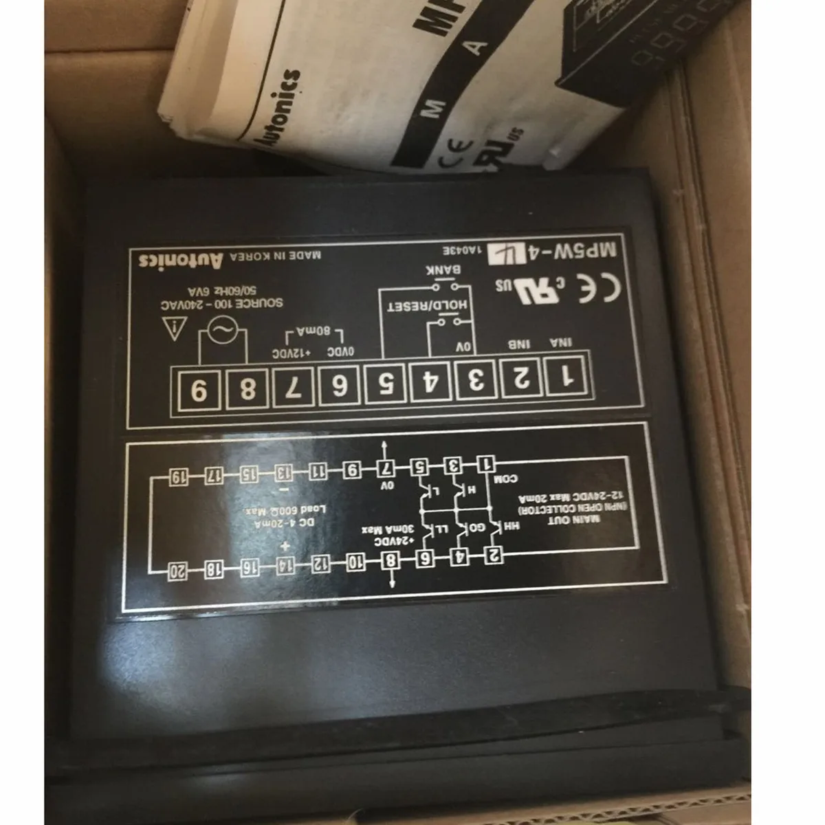 Autonics Corp Autonics Corp MP5W-49 Digital Panel Meter 5-digit 14mm LED 16 modes 0.0005Hz-50kHz 100-240VAC — product photo