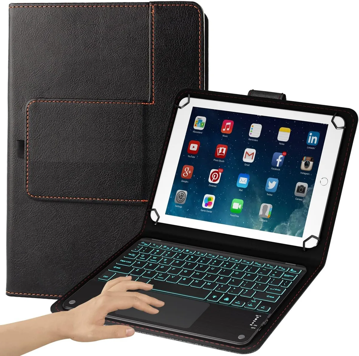 Werleo Werleo Universal Keyboard Case 9-11 inch Touchpad 7-Color Backlit Black — product photo