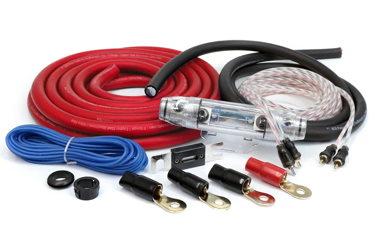KnuKonceptz KnuKonceptz KCA 1/0 Gauge 2-Channel Amp Wiring Kit Red — product photo