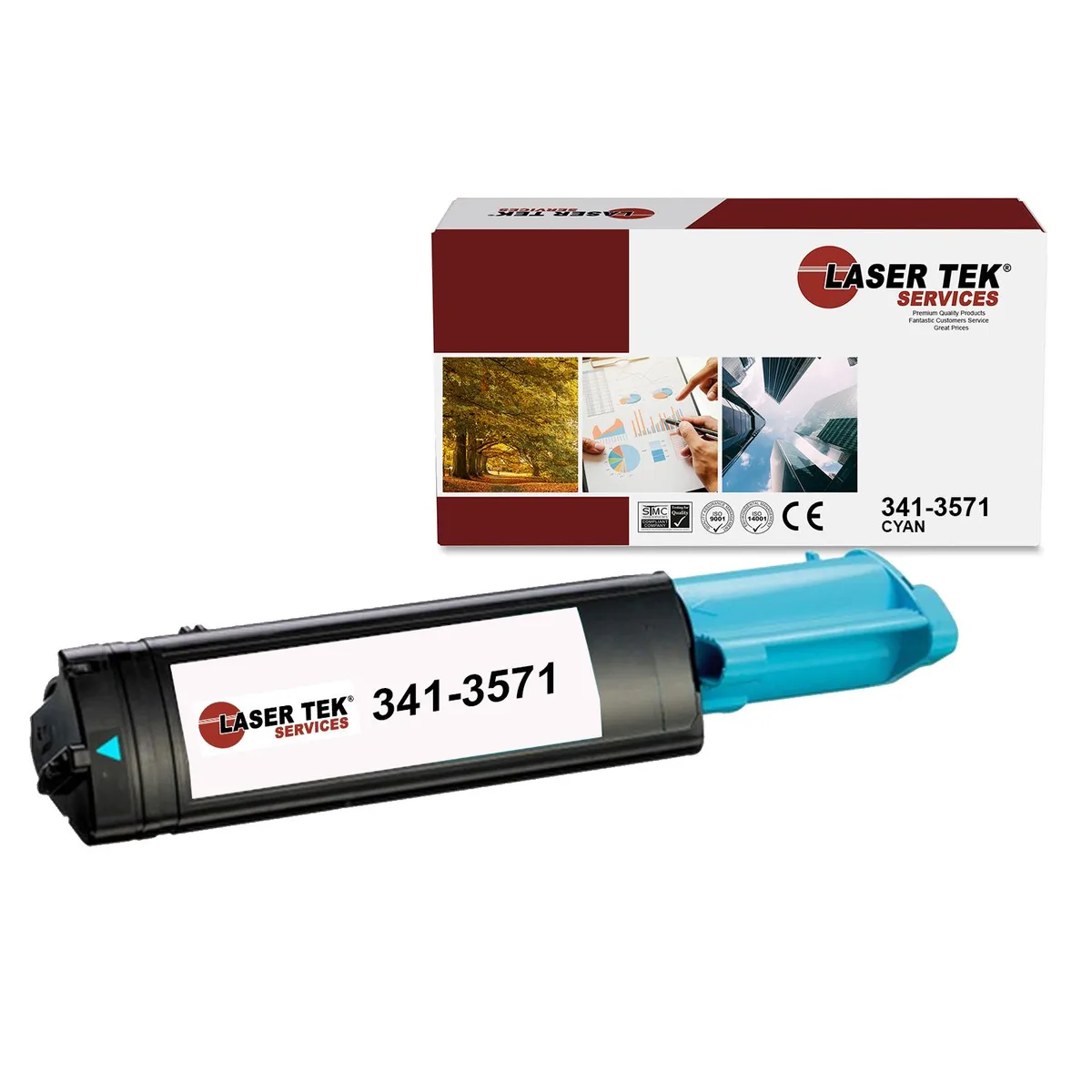 Laser Tek Services Laser Tek Services Cyan Toner Cartridge 341-3571 for Dell 3010cn 4000 Pages — product photo