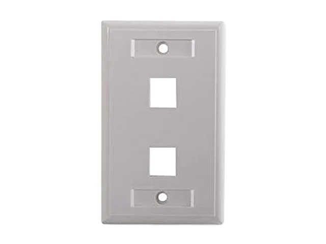 Cables To Go Cables To Go 03411 Two Port Keystone Single Gang Wall Plate White — 제품 사진