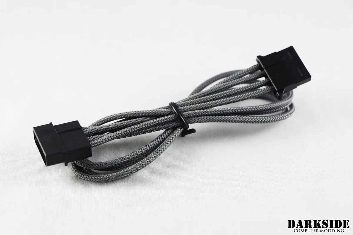 Darkside Darkside DS-0961 4-Pin MOLEX HSL Extension Single Braid Cable Gun Metal — product photo