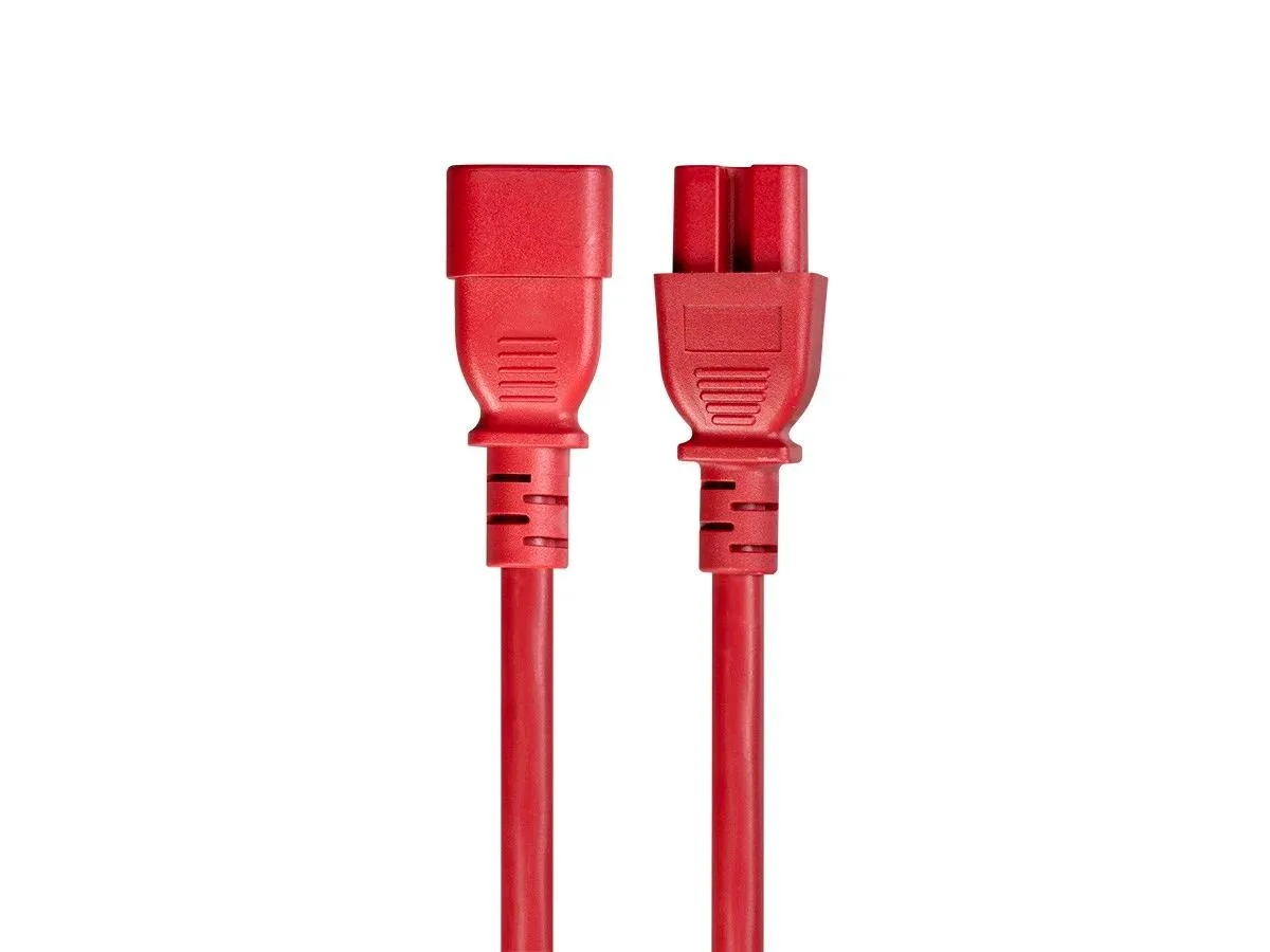 Monoprice Inc. Monoprice 133656 14AWG computer power cord 6ft Red C14 to C15 — product photo