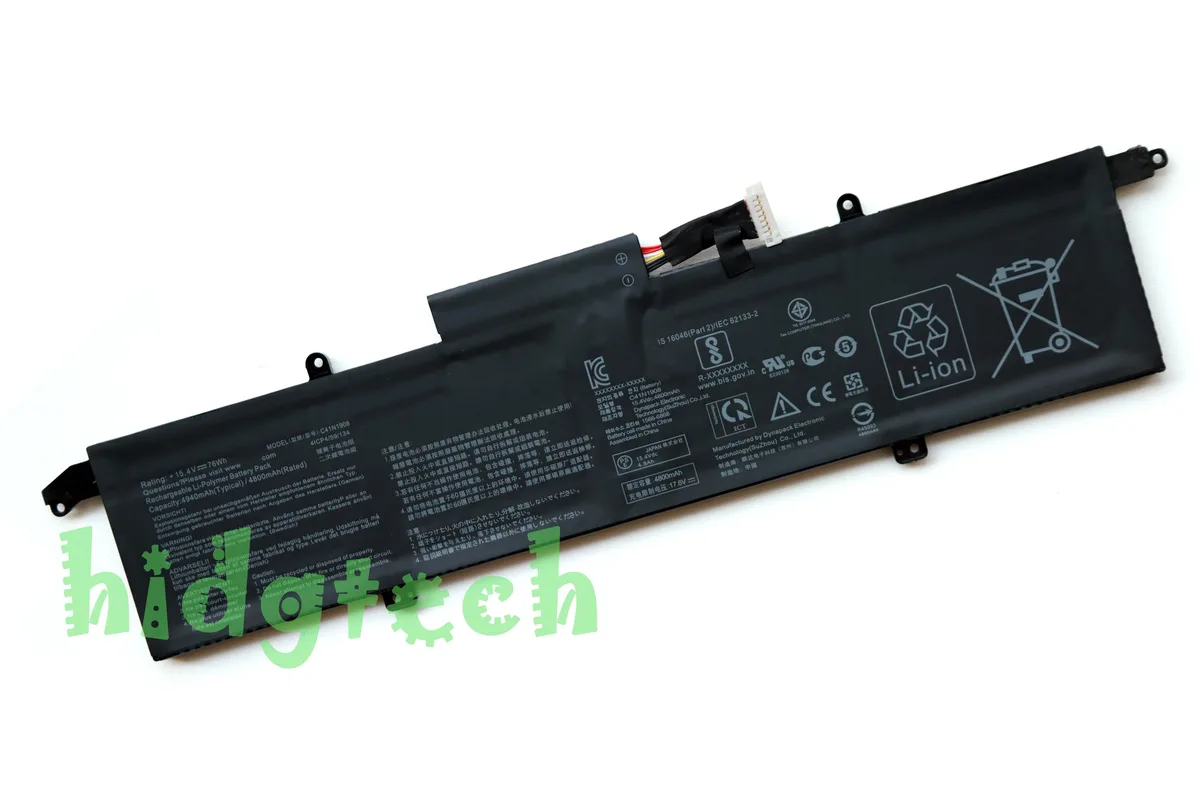 Beisite Beisite C41N1908 76Wh 15.36V laptop battery for Asus ROG Zephyrus G14 GA401 — product photo