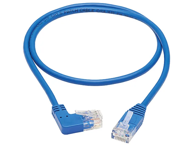 Tripp Lite Tripp Lite N204-S03-BL-RA 3 ft Cat6 Right-Angle Slim Ethernet Cable — product photo